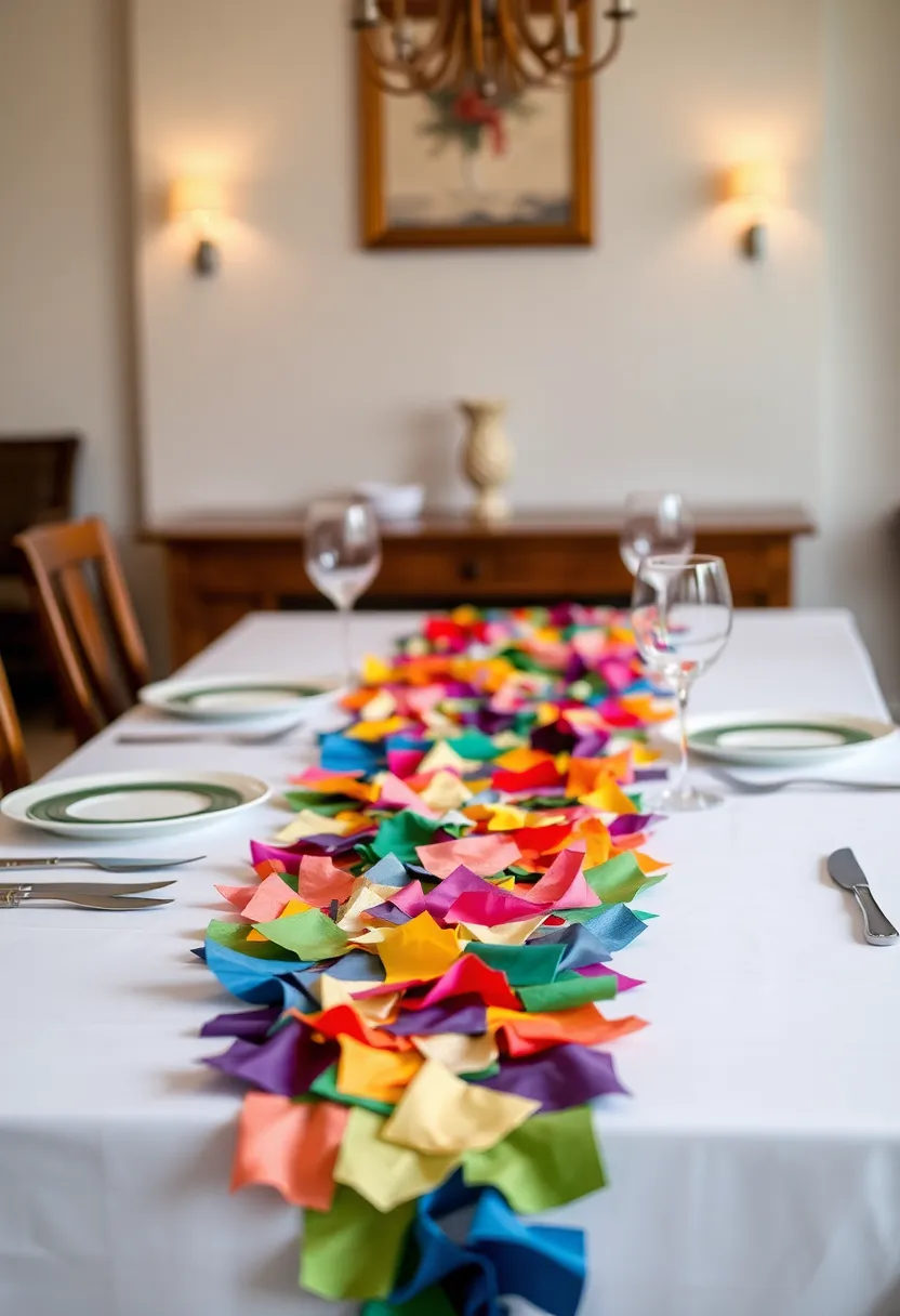 27 Craft Ideas With Paper That Turn Simple Sheets Into Art - 17. Paper Collage Table Runner