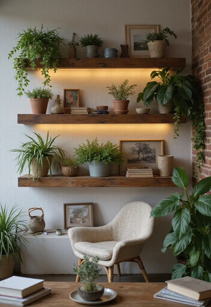 27 Cute Craft Ideas For Your Room That Inspire Cozy Vibes 11. Cozy Wall Shelves