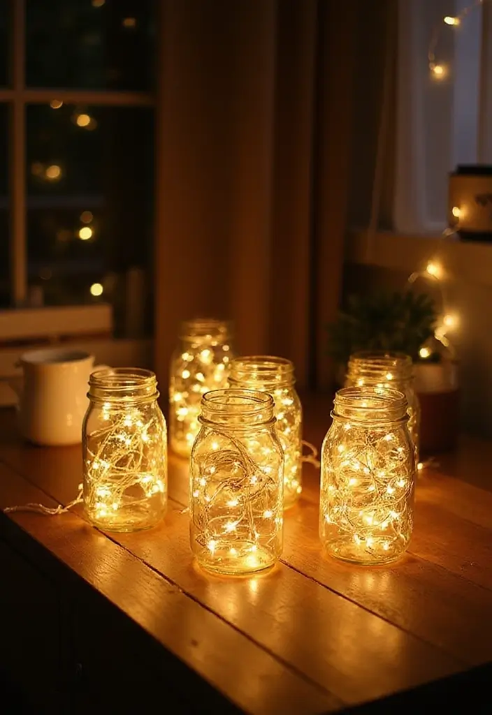 27 Cute Craft Ideas For Your Room That Inspire Cozy Vibes 16. Cozy Fairy Light Jars