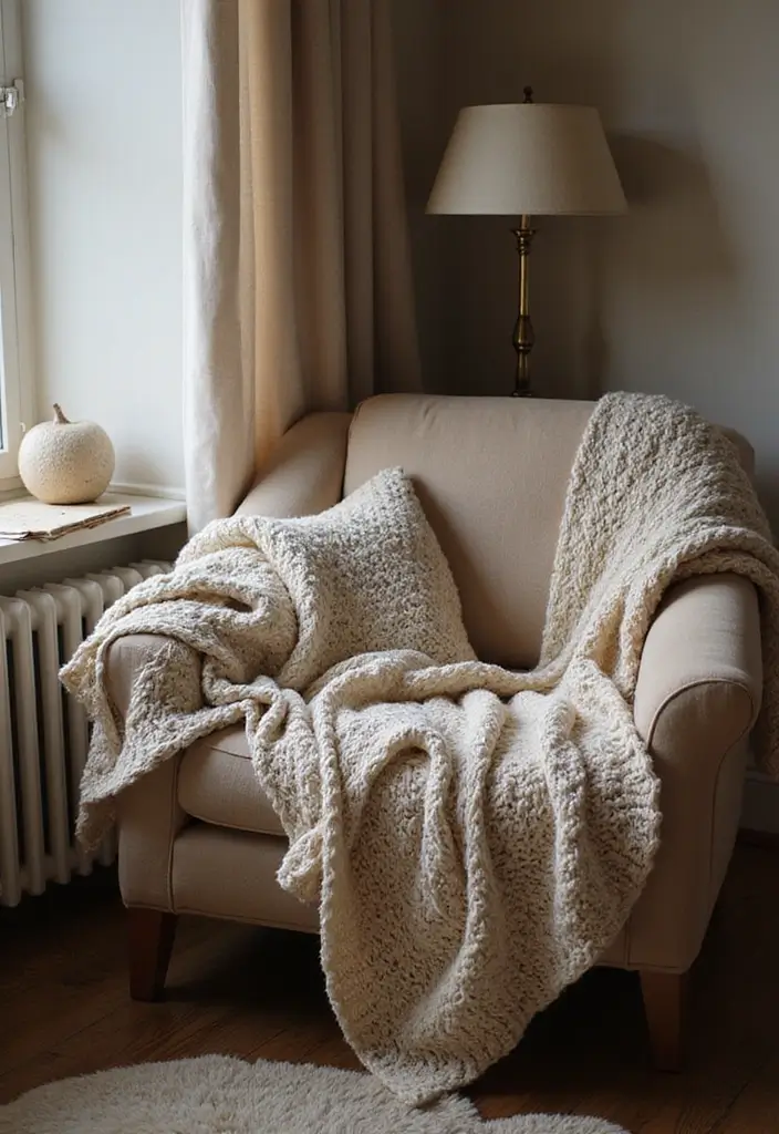 27 Cute Craft Ideas For Your Room That Inspire Cozy Vibes 4. Cozy Knitted Throws