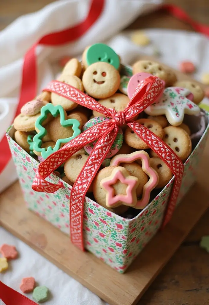 27 DIY Cookie Box Ideas That Make Treats Extra Special - 13. Gift Box with Cookie Cutters