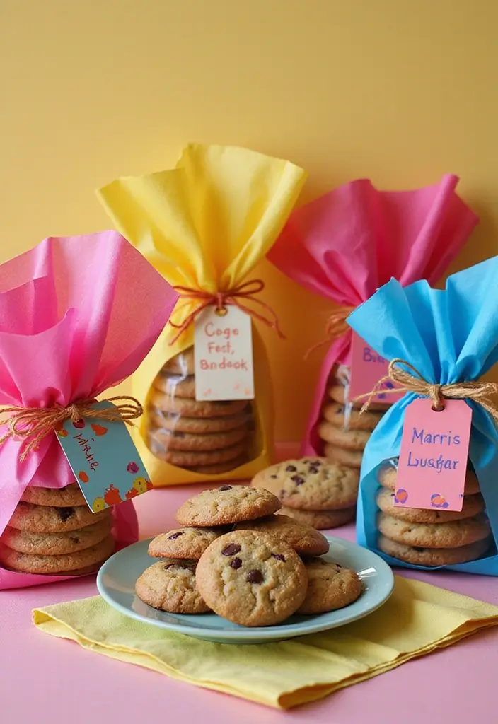 27 DIY Cookie Box Ideas That Make Treats Extra Special - 17. Colorful Gift Bags