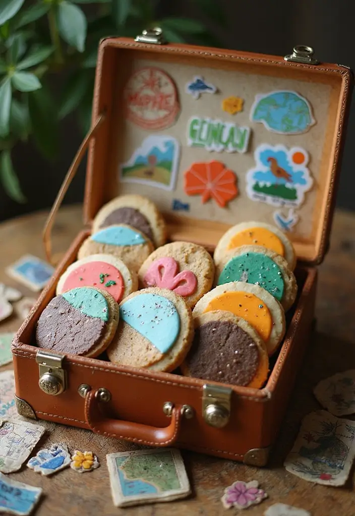 27 DIY Cookie Box Ideas That Make Treats Extra Special - 23. Travel-Inspired Cookie Box