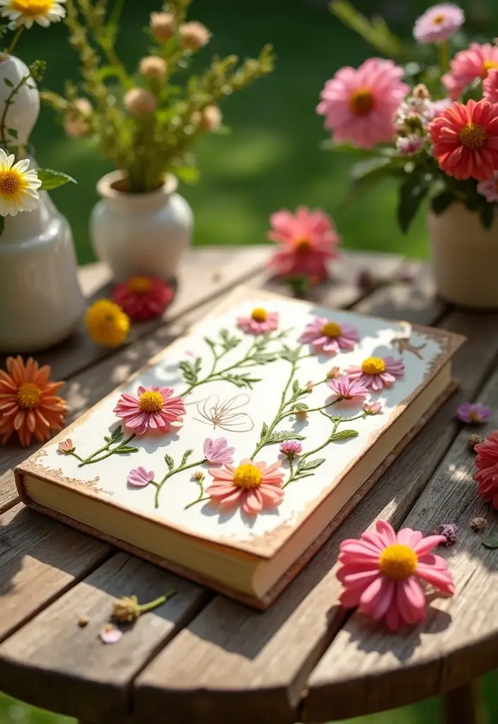 27 DIY Journal Ideas That Anyone Can Try for Personalized Notebooks - 2. Nature Pressed Flower Journal