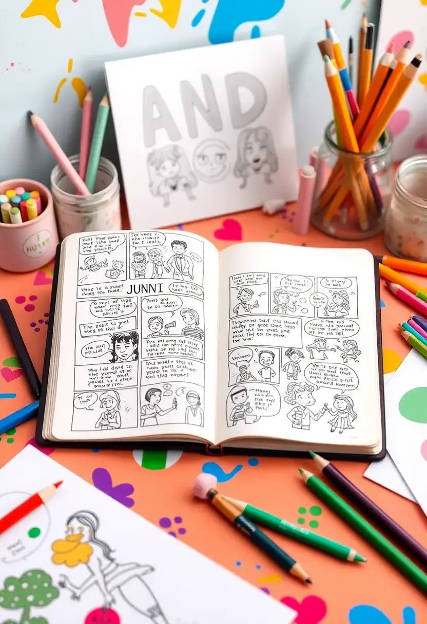 27 DIY Journal Ideas That Anyone Can Try for Personalized Notebooks - 26. Comic Strip Journal