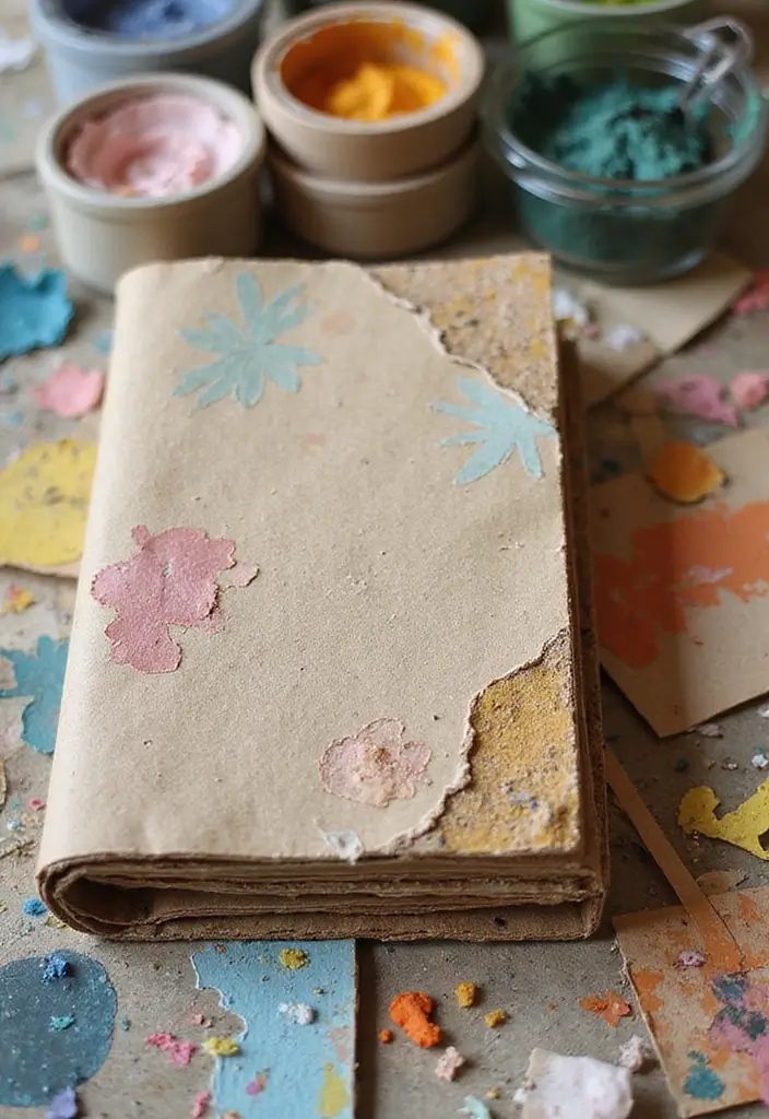 27 DIY Journal Ideas That Anyone Can Try for Personalized Notebooks - 4. Recycled Cardboard Journal