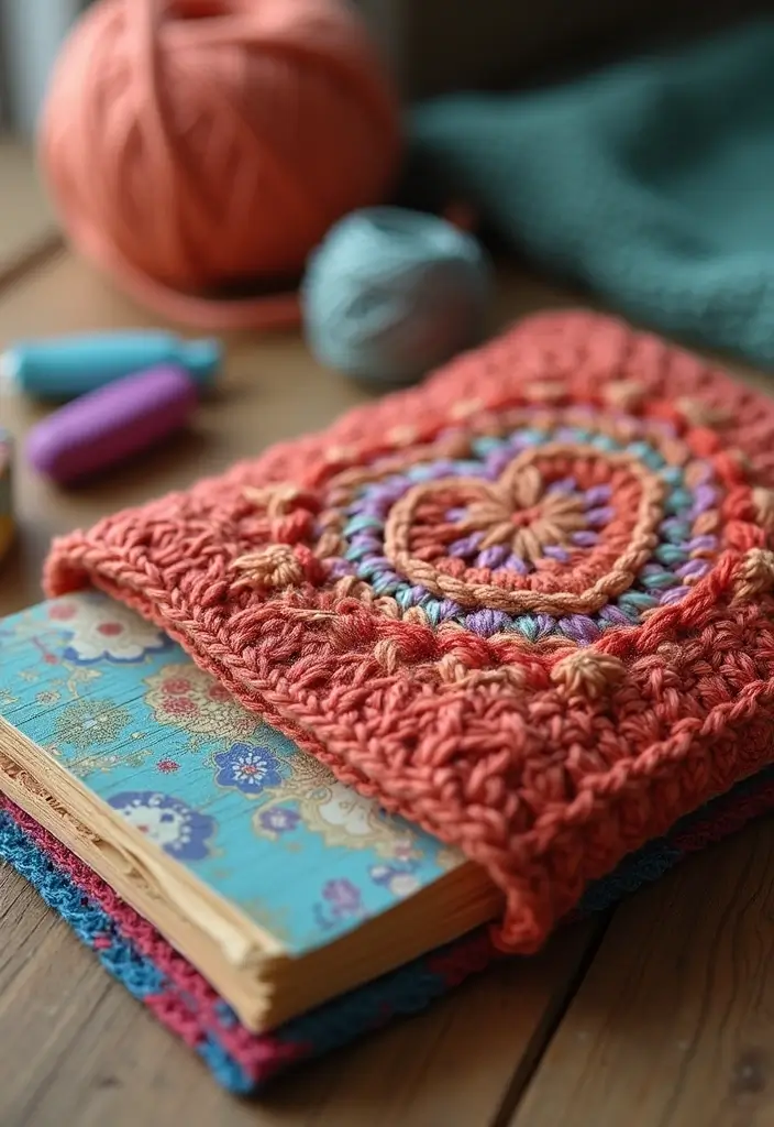 27 DIY Journal Ideas That Anyone Can Try for Personalized Notebooks - 5. Crochet Cover Journal