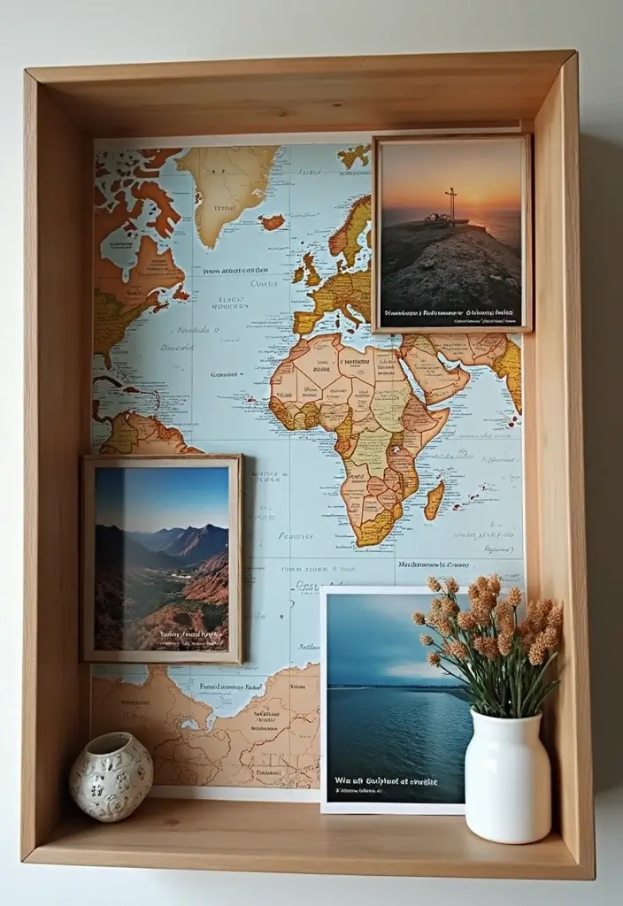 27 DIY Shadow Box Ideas That Showcase Memories Beautifully - 19. Travel Quote Inspiration