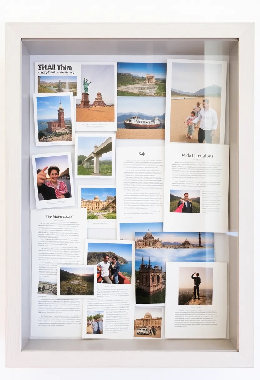 27 DIY Shadow Box Ideas That Showcase Memories Beautifully - 26. Travel Art Shadow Box