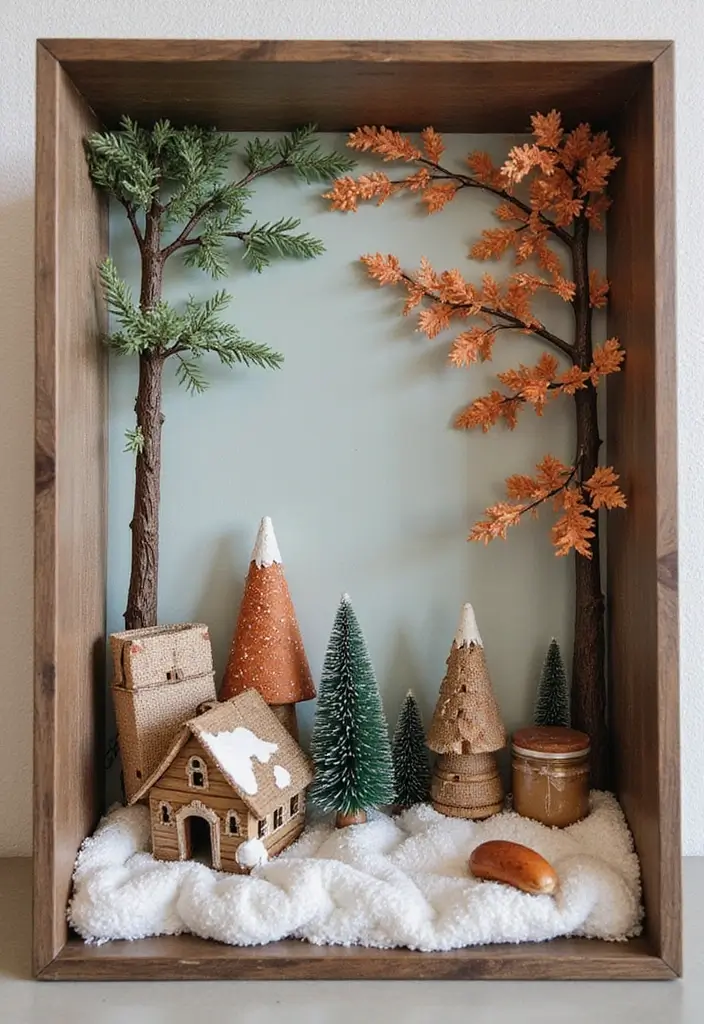 27 DIY Shadow Box Ideas That Showcase Memories Beautifully - 9. Seasonal Travel Highlights