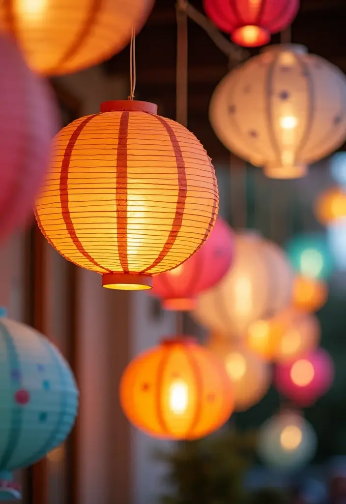 27 Diwali DIY Decoration Ideas That Make Your Festival Bright and Colorful - 1. Colorful Paper Lanterns