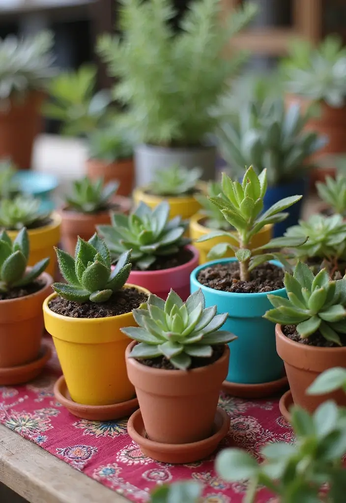 27 Diwali DIY Decoration Ideas That Make Your Festival Bright and Colorful - 10. Clay Pot Plant Decorations