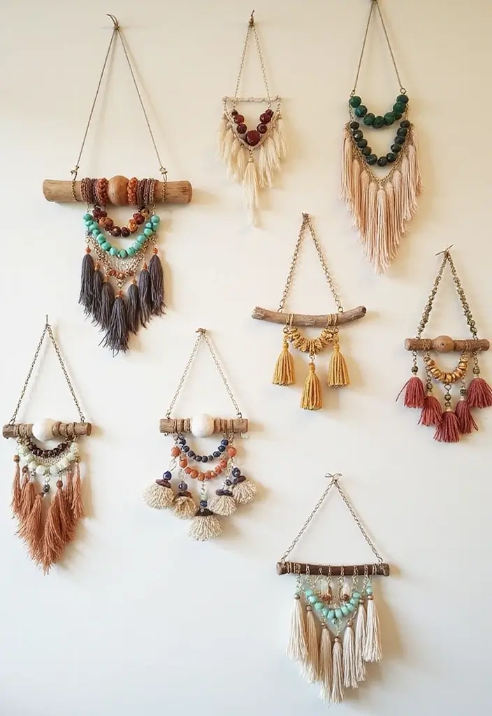 27 Diwali DIY Decoration Ideas That Make Your Festival Bright and Colorful - 11. DIY Wall Hangings with Beads