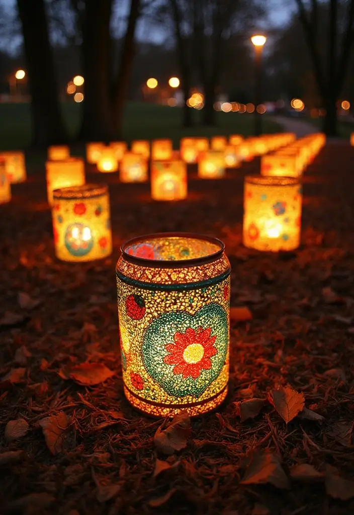 27 Diwali DIY Decoration Ideas That Make Your Festival Bright and Colorful - 22. Upcycled Tin Can Lanterns