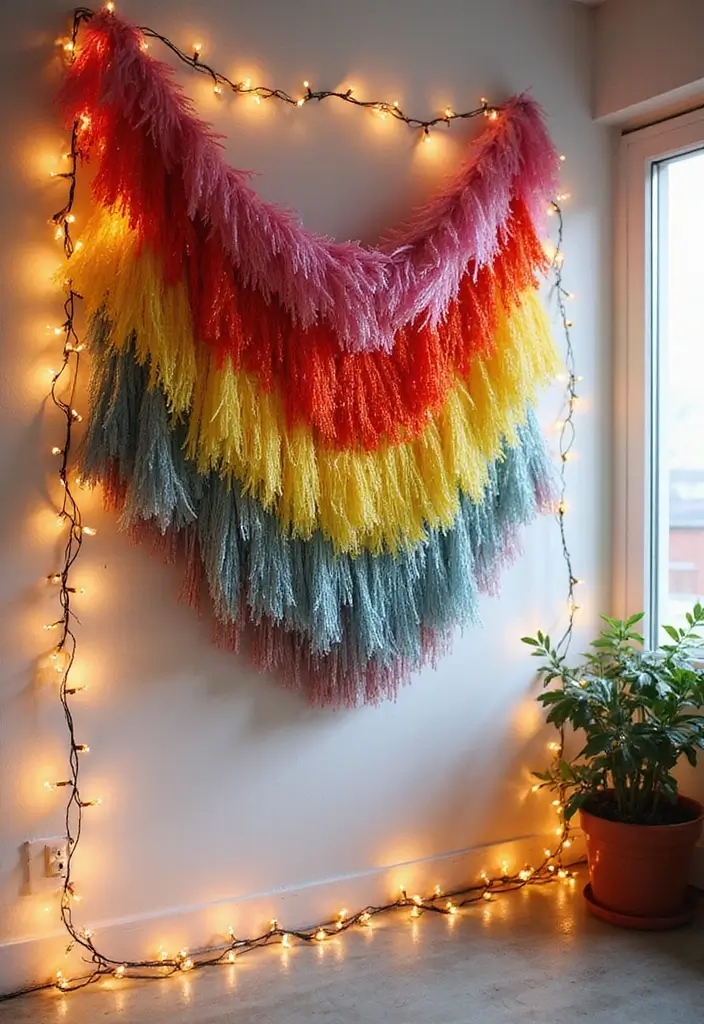 27 Diwali DIY Decoration Ideas That Make Your Festival Bright and Colorful - 4. DIY Tinsel Wall Hangings