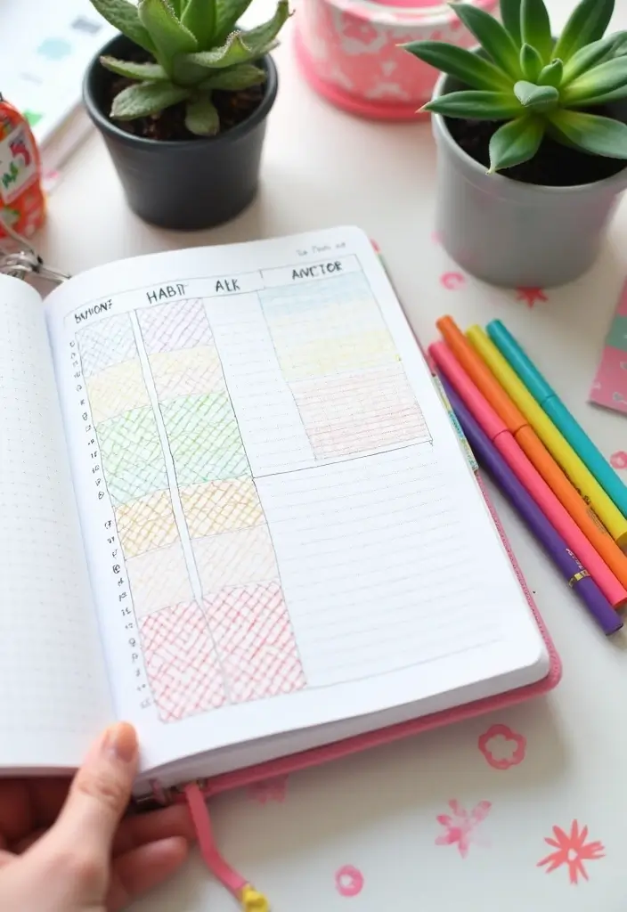 27 Dot Grid Journal Ideas That Make Planning Easy and Fun - 1. Weekly Habit Tracker