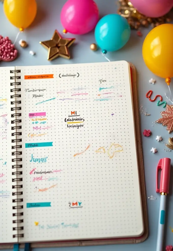 27 Dot Grid Journal Ideas That Make Planning Easy and Fun - 10. Event Planning Templates