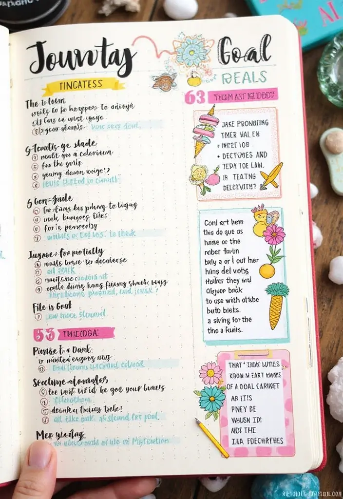 27 Dot Grid Journal Ideas That Make Planning Easy and Fun - 15. Goal Setting Page