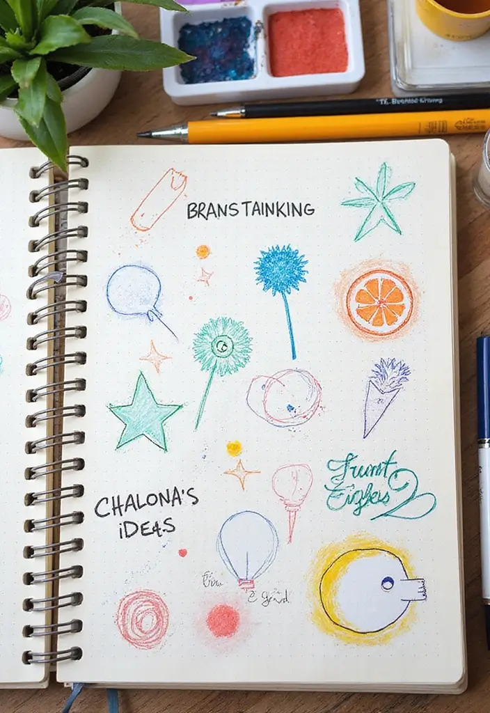 27 Dot Grid Journal Ideas That Make Planning Easy and Fun - 17. Brainstorming Pages