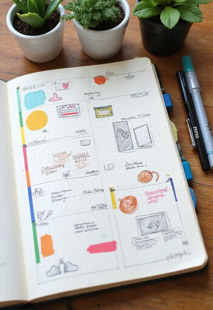 27 Dot Grid Journal Ideas That Make Planning Easy and Fun - 4. Project Planning Layout