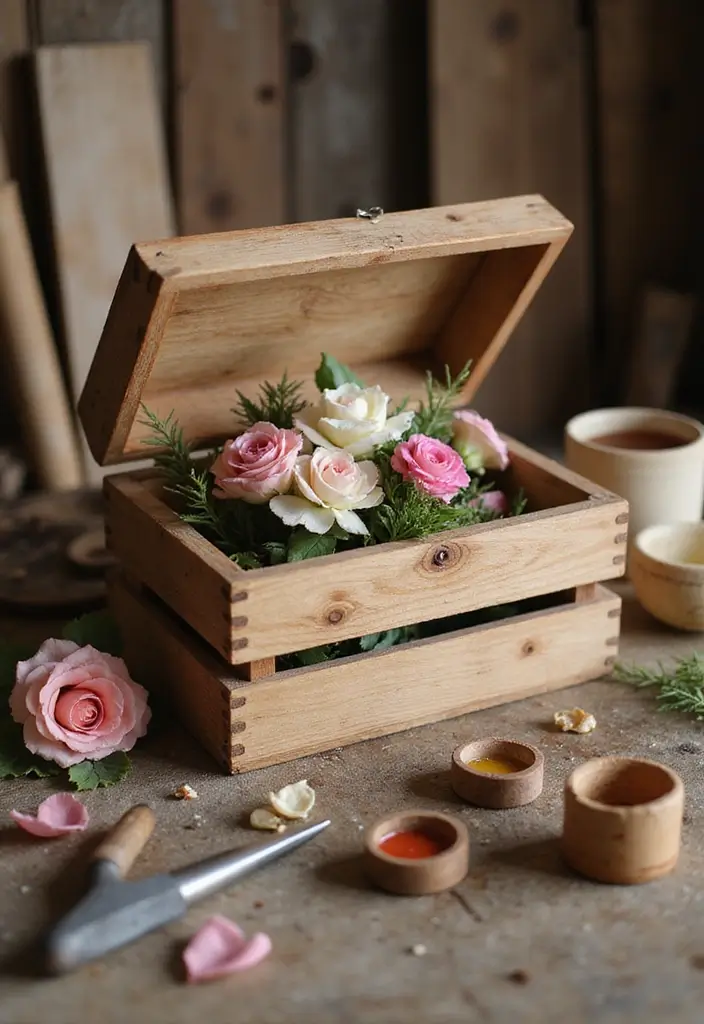 27 Easy Valentines Box Ideas That Are Quick Fun and Cute - 24. Wooden Crate Love Box