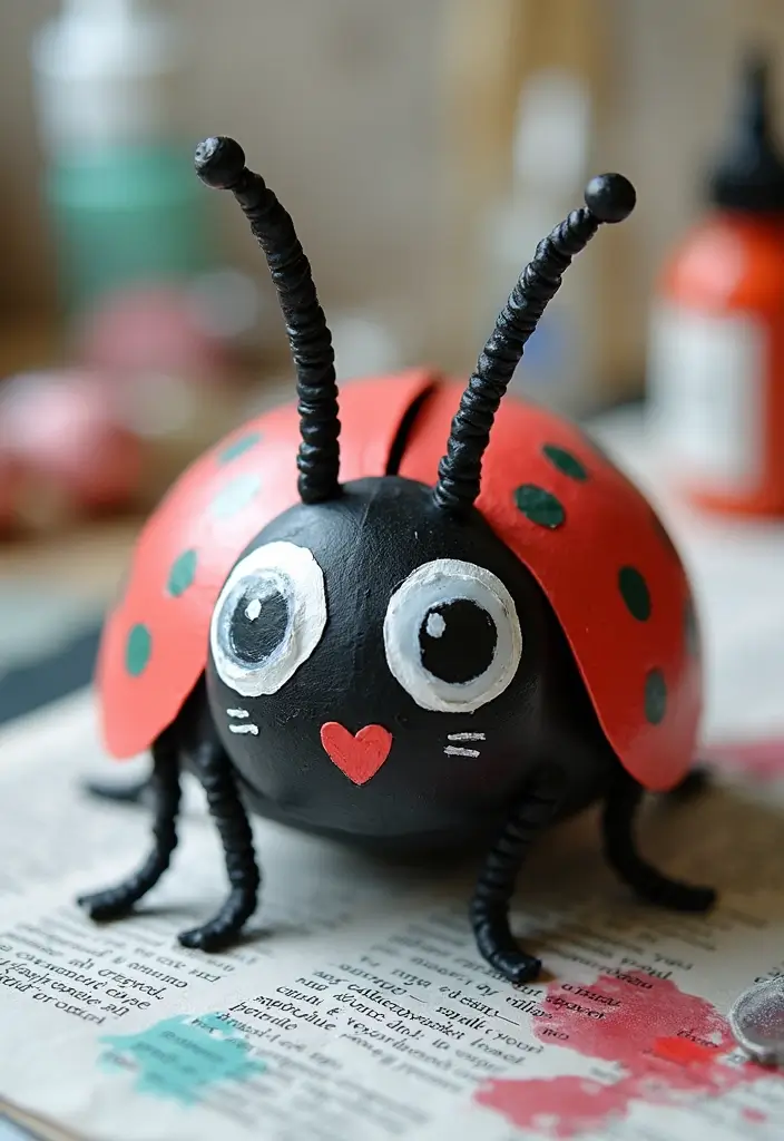 27 Easy Valentines Box Ideas That Are Quick Fun and Cute - 3. Paper Mache Love Bug Box