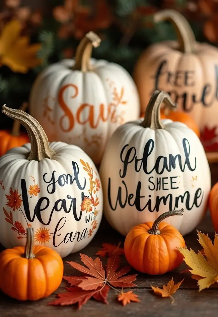 27 Fall Pumpkin Painting Ideas That Are Fun, Easy, and Festive - 14. Seasonal Sayings