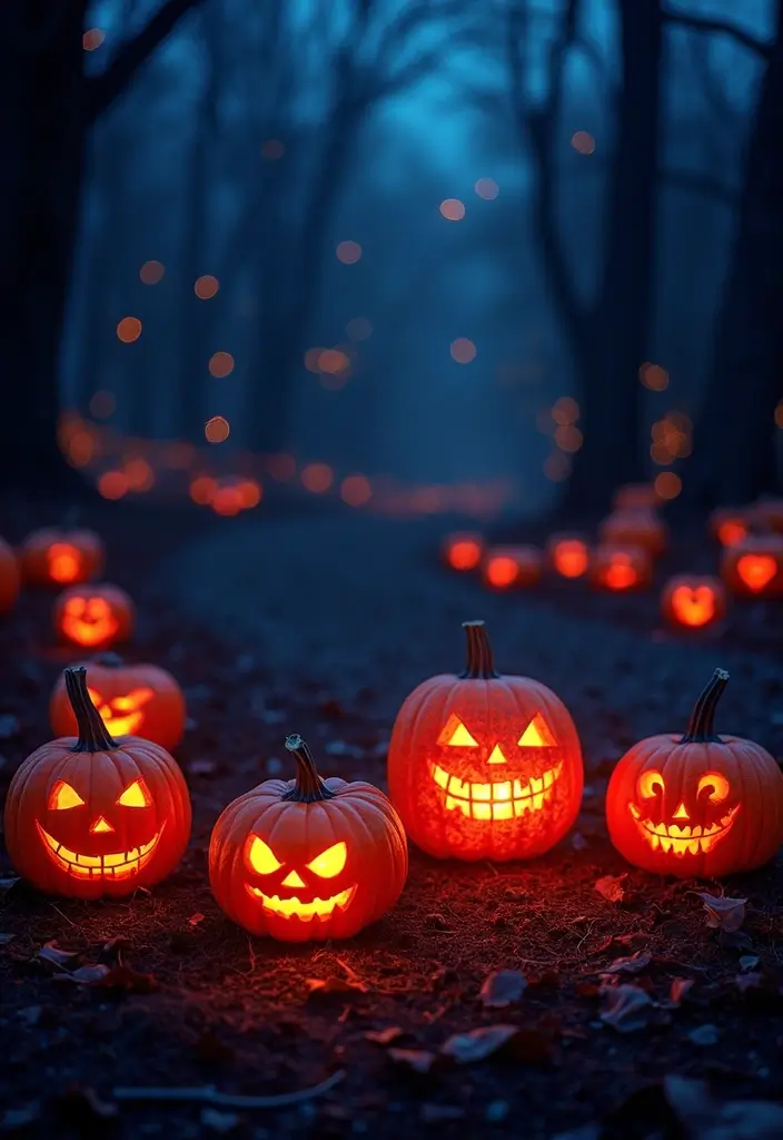 27 Fall Pumpkin Painting Ideas That Are Fun, Easy, and Festive - 20. Glow-in-the-Dark Pumpkins