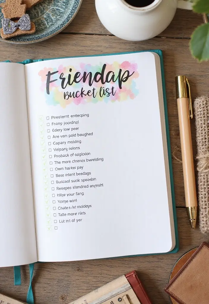 27 Friendship Journal Ideas That Strengthen Bonds and Capture Memories - 5. Friendship Bucket List