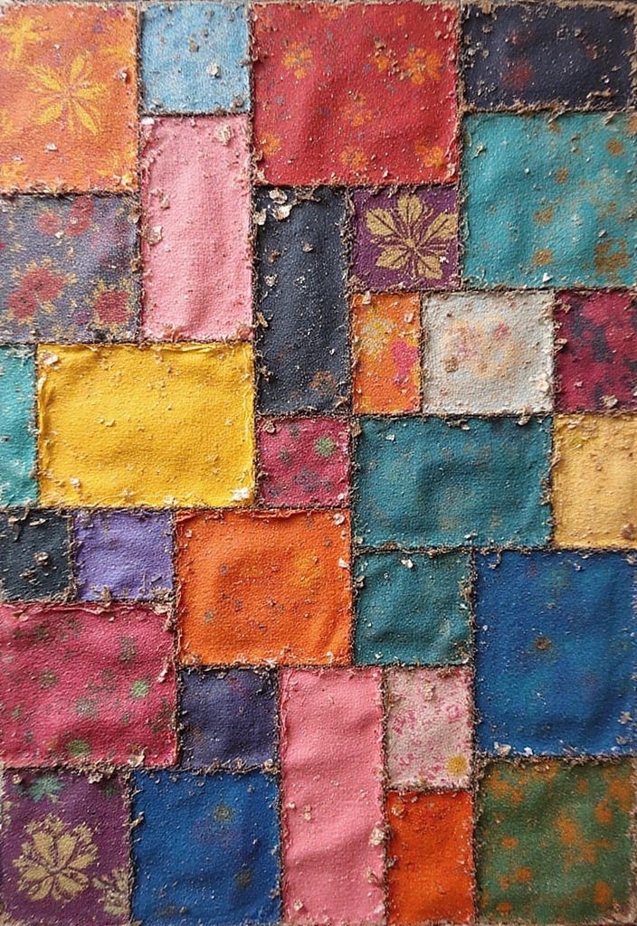 27 Handmade Decoration Ideas That Bring Personalized Charm to Home - 2. Upcycled Fabric Wall Art