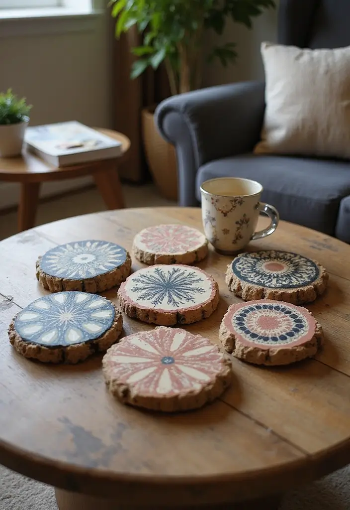 27 Handmade Decoration Ideas That Bring Personalized Charm to Home - 25. Customizable Stone Coasters