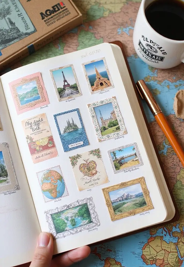 27 Interactive Journal Ideas That Make Writing Engaging and Creative - 14. Travel Decor Inspirations