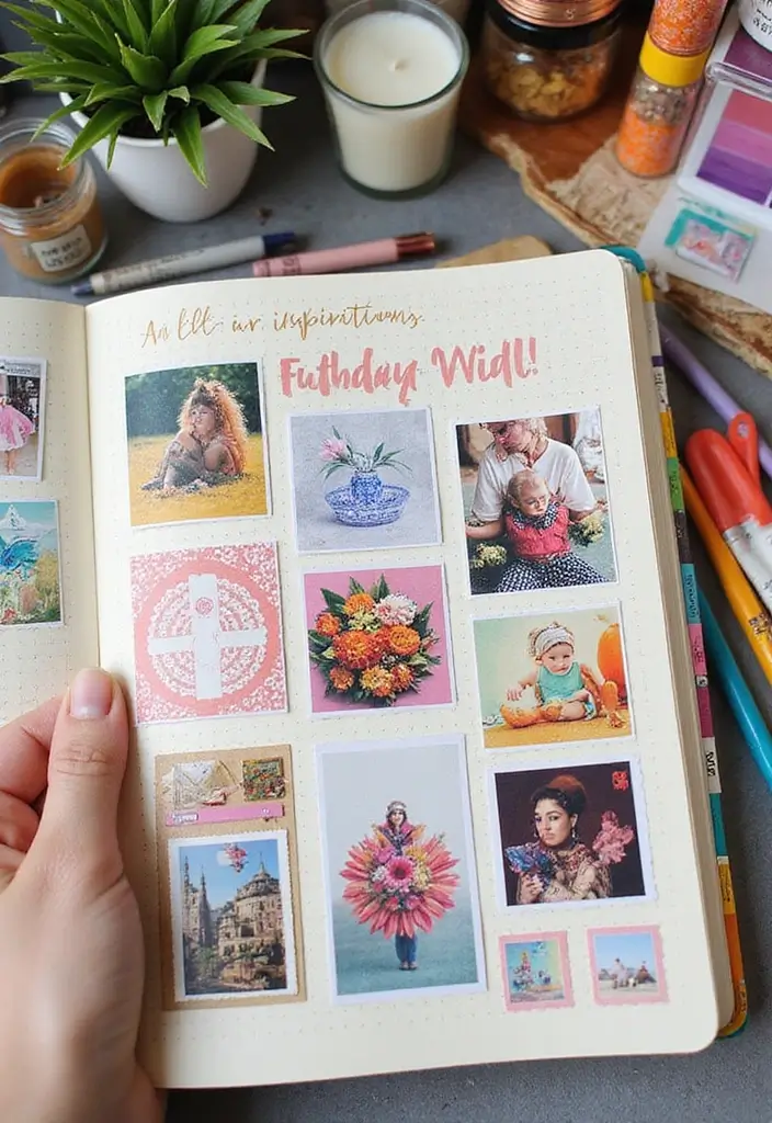 27 Interactive Journal Ideas That Make Writing Engaging and Creative - 21. Weekly Inspiration Boards