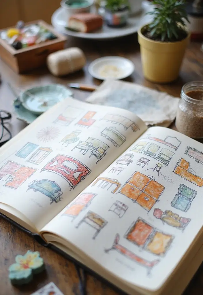 27 Interactive Journal Ideas That Make Writing Engaging and Creative - 22. Furniture Layout Ideas