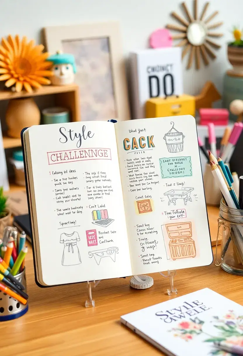 27 Interactive Journal Ideas That Make Writing Engaging and Creative - 25. Style Challenge Pages