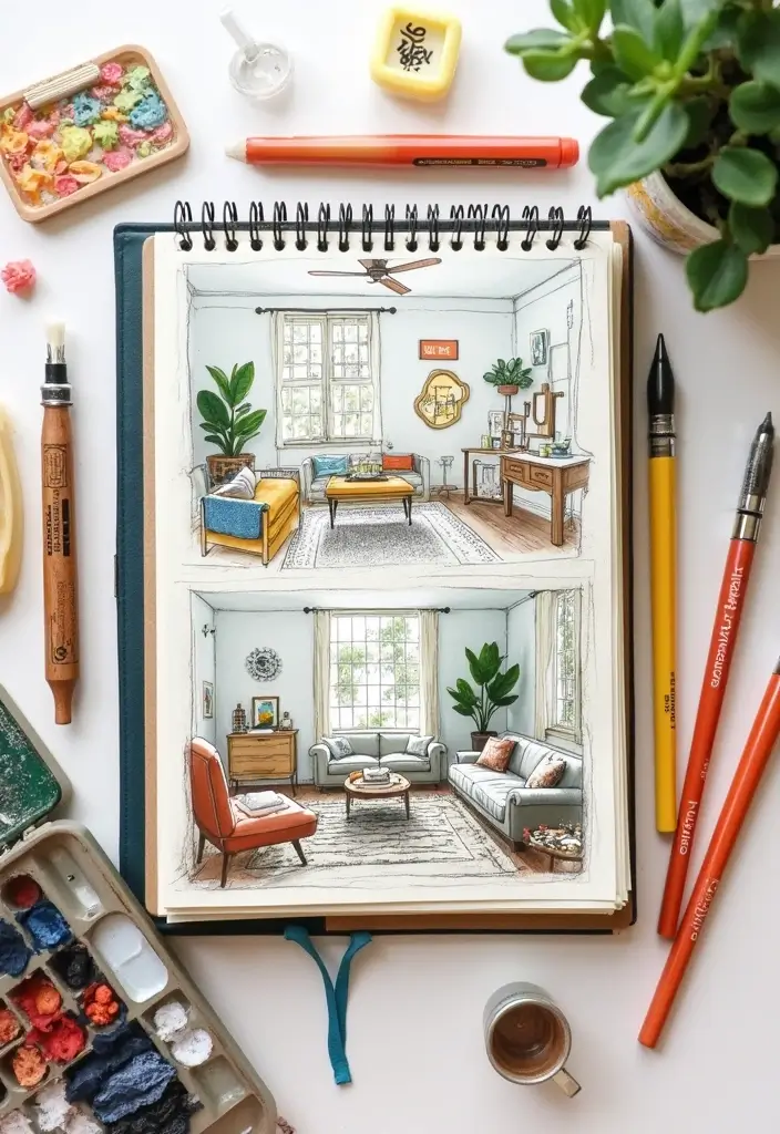 27 Interactive Journal Ideas That Make Writing Engaging and Creative - 4. Room Makeover Log