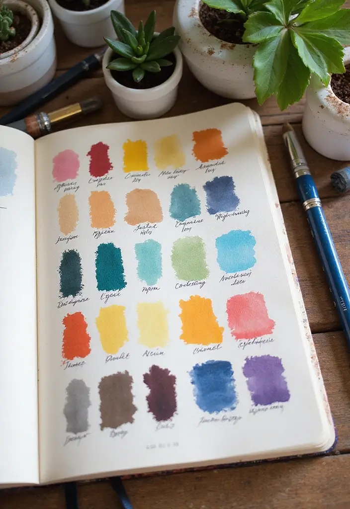 27 Interactive Journal Ideas That Make Writing Engaging and Creative - 7. Color Palette Inspiration
