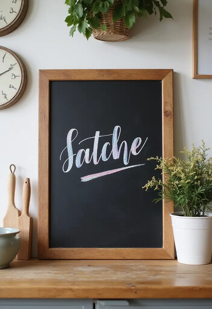 27 Name Decoration Ideas That Make Personal Spaces Unique and Fun - 12. Chalkboard Name Art