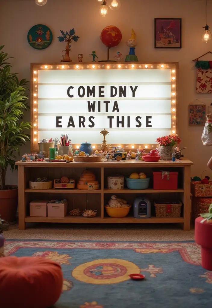 27 Name Decoration Ideas That Make Personal Spaces Unique and Fun - 13. Light-Up Name Marquees