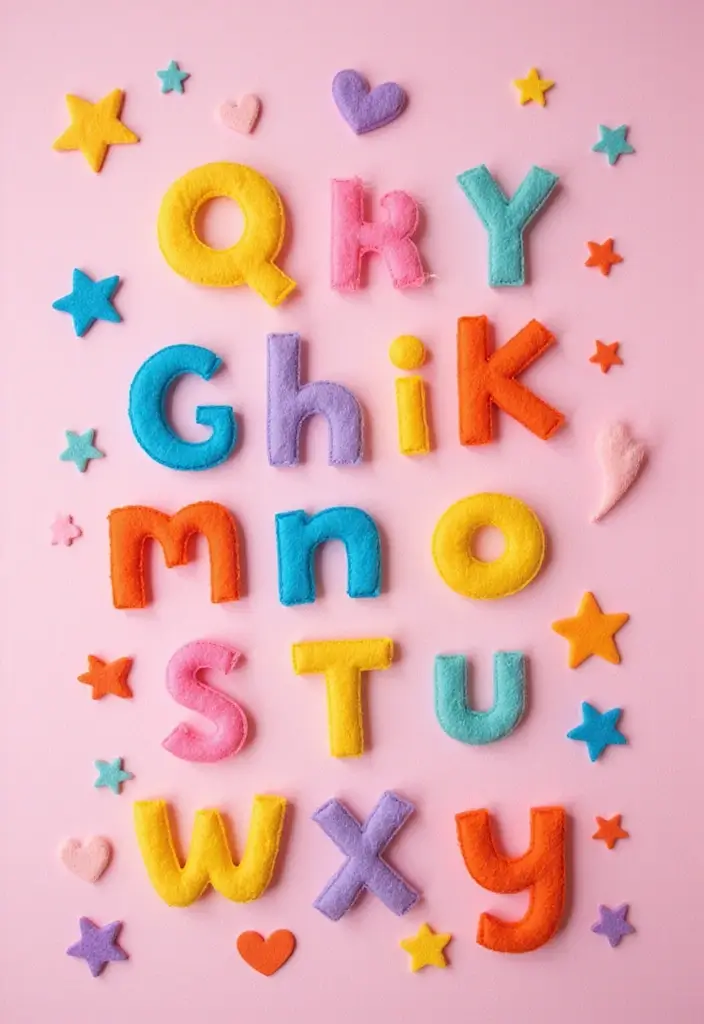 27 Name Decoration Ideas That Make Personal Spaces Unique and Fun - 2. Whimsical Felt Letters
