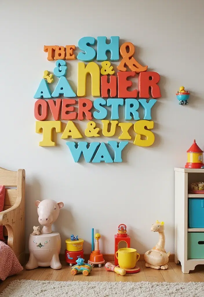 27 Name Decoration Ideas That Make Personal Spaces Unique and Fun - 22. Interactive Name Puzzle Decor