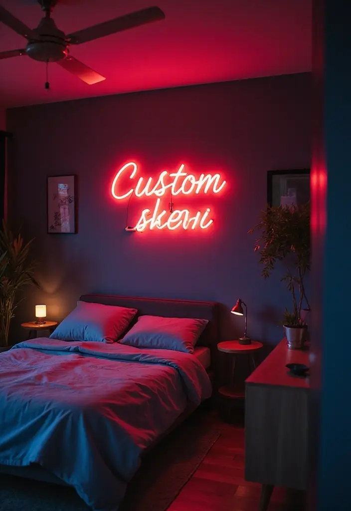 27 Name Decoration Ideas That Make Personal Spaces Unique and Fun - 6. Custom Neon Signs