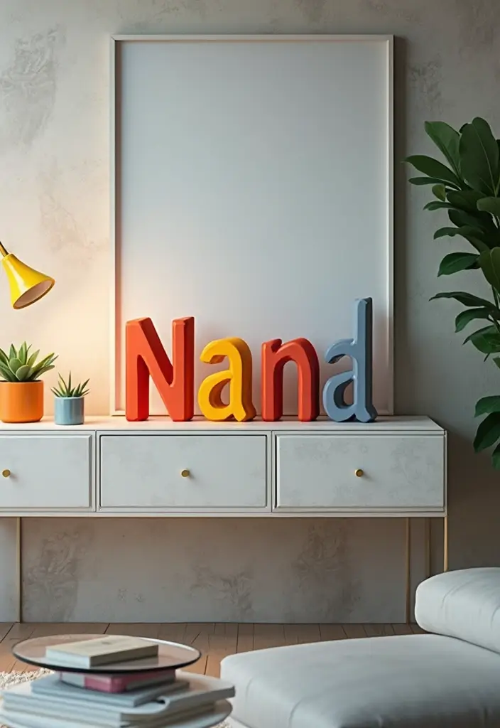 27 Name Decoration Ideas That Make Personal Spaces Unique and Fun - 9. 3D Printed Name Displays