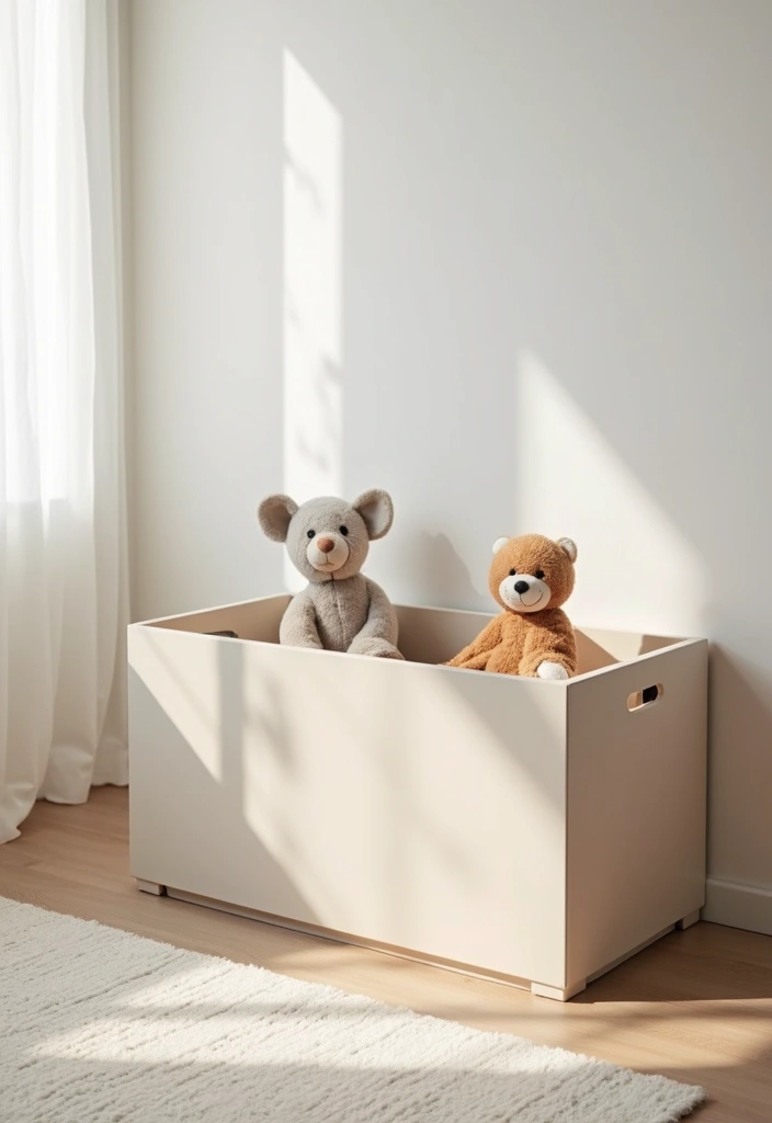 27 Painted Toy Box Ideas That Transform Ordinary Boxes Into Art 60 27 Painted Toy Box Ideas That Transform Ordinary Boxes Into Art - 12. Minimalist Chic