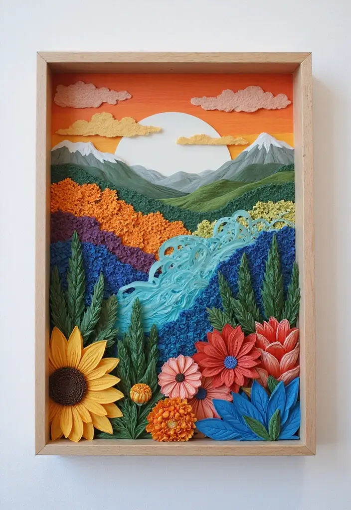 27 Paper Decoration Ideas That Turn Everyday Sheets Into Creative Art - 14. Layered Paper Landscapes