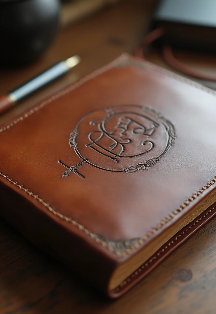 27 Personalized Journal Ideas That Make Gifts Fun and Unique - 1. Monogrammed Leather Journals