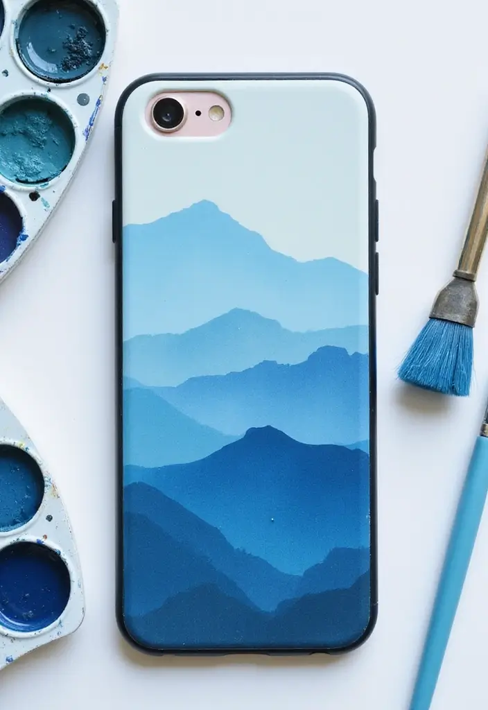 27 Phone Case Painting Ideas Aesthetic That Make Your Device Stand Out - 14. Monochromatic Magic