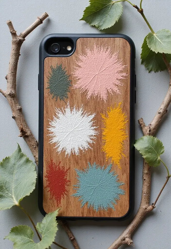 27 Phone Case Painting Ideas Aesthetic That Make Your Device Stand Out - 17. Rustic Textures