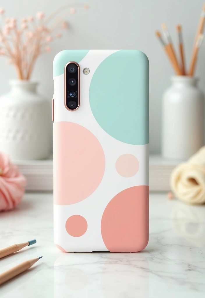 27 Phone Case Painting Ideas Aesthetic That Make Your Device Stand Out - 2. Minimalist Geometric Shapes