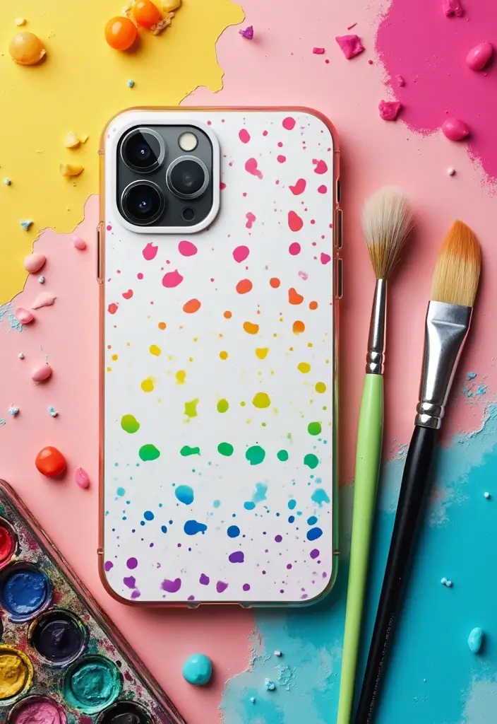 27 Phone Case Painting Ideas Aesthetic That Make Your Device Stand Out - 20. Playful Patterns